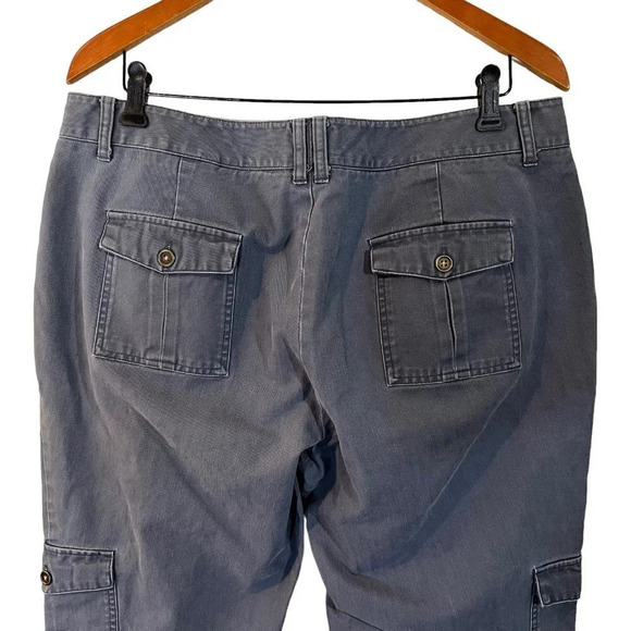 Dockers Pants Favorite Fit Mid Rise Bootcut 14 Gray Cargo Pockets 100% Cotton - Picture 4 of 8